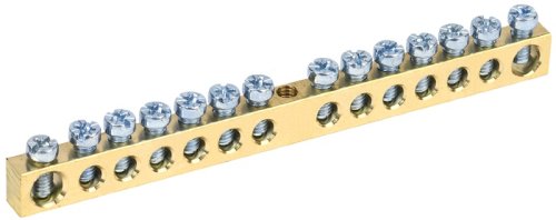 Шина IEK PEN "земля-ноль" 6х9мм 14/1 14 групп крепление по центру фото Шина IEK PEN "земля-ноль" 6х9мм 14/1 14 групп крепление по центру картинка